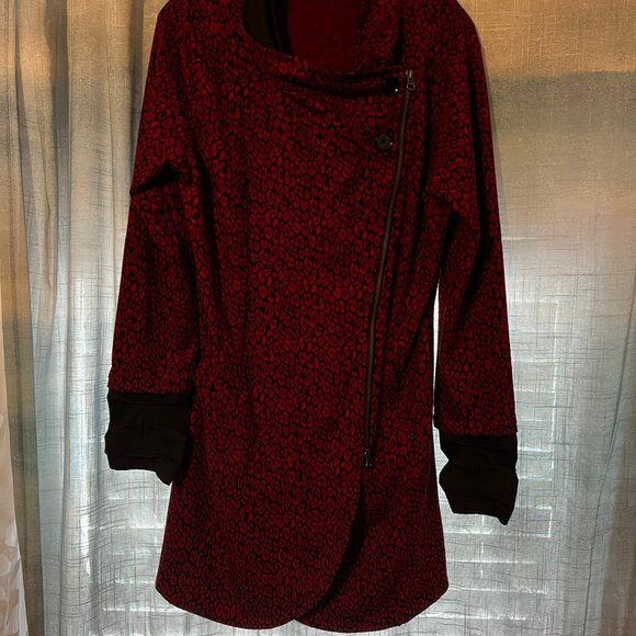 Joe Browns red animal pattern attitude jacket coat UK size 18 US size 14 - Picture 3 of 5
